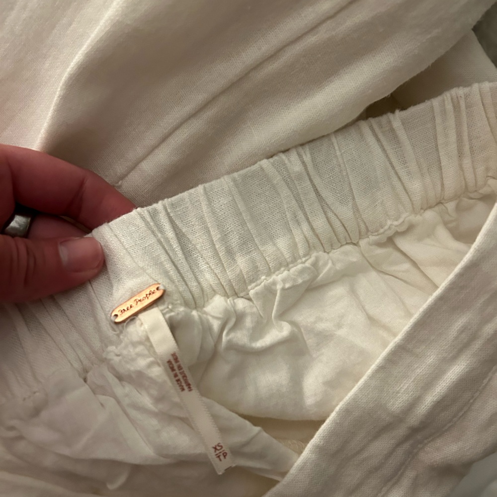 Free People Sight Seer Linen Ivory Embroidered Set - Picture 6 of 7